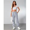 imageSOLY HUX Womens Elastic High Waist Sweatpants Casual Workout Running Joggers PantsLight Grey