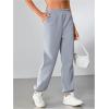 imageSOLY HUX Womens Elastic High Waist Sweatpants Casual Workout Running Joggers PantsLight Grey