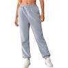 imageSOLY HUX Womens Elastic High Waist Sweatpants Casual Workout Running Joggers PantsLight Grey
