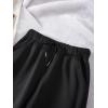 imageSOLY HUX Womens Graphic Letter Print Elastic Waist Sweatpants Color Block Cozy Running Joggers PantsBlack Letter