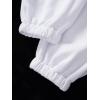 imageSOLY HUX Womens Graphic Letter Print Elastic Waist Sweatpants Color Block Cozy Running Joggers PantsWhite Letter