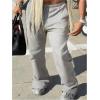 imageSOLY HUX Womens Graphic Sweatpants Letter Print Drawstring Elastic Waist Long PantsPlain Grey