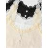 imageSOLY HUX Womens Pajama Set Lounge Sets 3 Pack PJs Lace Crop Tank Tops and Long Pants SleepwearBlack White Beige