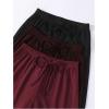 imageSOLY HUX Womens Pajama Set Lounge Sets 3 Pack PJs Lace Crop Tank Tops and Long Pants SleepwearBurgundy Black Multi