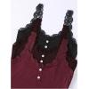 imageSOLY HUX Womens Pajama Set Lounge Sets 3 Pack PJs Lace Crop Tank Tops and Long Pants SleepwearBurgundy Black Multi