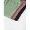 imageSOLY HUX Womens Pajama Set Lounge Sets 3 Pack PJs Lace Crop Tank Tops and Long Pants SleepwearDusty Pink Green Black