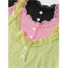 imageSOLY HUX Womens Pajama Set Lounge Sets 3 Pack PJs Lace Crop Tank Tops and Long Pants SleepwearGreen Pink Black