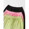 imageSOLY HUX Womens Pajama Set Lounge Sets 3 Pack PJs Lace Crop Tank Tops and Long Pants SleepwearGreen Pink Black