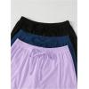 imageSOLY HUX Womens Pajama Set Lounge Sets 3 Pack PJs Lace Crop Tank Tops and Long Pants SleepwearPurple Blue Black