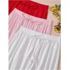 imageSOLY HUX Womens Pajama Set Lounge Sets 3 Pack PJs Lace Crop Tank Tops and Long Pants SleepwearWhite Pink Red