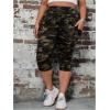 imageSOLY HUX Womens Plus Size Camo Print Capris Leggings High Waisted Workout Yoga Pants with PocketsMulticoloured Camo
