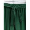 imageSOLY HUX Womens Plus Size Summer Two Piece Sets Ruffle Cap Sleeve Floral Blouse Belted Pants OutfitsGreen Multi