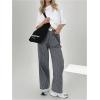 imageSOLY HUX Womens Striped Print Pants Straight Leg Lounge Casual Baggy Long TrousersBlack Striped