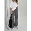 imageSOLY HUX Womens Striped Print Pants Straight Leg Lounge Casual Baggy Long TrousersBlack Striped