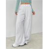 imageSOLY HUX Womens Wide Leg Baggy Sweatpants Elastic High Waisted Casual Loose Active PantsPure Grey
