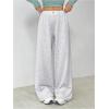 imageSOLY HUX Womens Wide Leg Baggy Sweatpants Elastic High Waisted Casual Loose Active PantsPure Grey