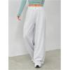 imageSOLY HUX Womens Wide Leg Baggy Sweatpants Elastic High Waisted Casual Loose Active PantsPure Grey