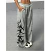 imageSOLY HUX Womens Y2k Elastic Waist Sweatpants Straight Leg Athletic Baggy Pants StreetwearLight Grey