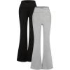 imageSOLY HUX Womens 2 Piece Flare Leggings Y2K Casual Bell Bottom Pants High Waisted SweatpantsMulticolored