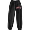 imageSOLY HUX Womens Graphic Letter Print Elastic Waist Sweatpants Color Block Cozy Running Joggers PantsBlack Letter