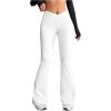 imageSOLY HUX Womens Yoga Pants High Waisted Sweatpants Flare Leggings Tummy Control TrouserSolid White