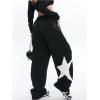 imageSOLY HUX Womens Graphic Print Sweatpants Drawstring High Waisted Long Pants with PocketsBlack Star
