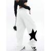 imageSOLY HUX Womens Graphic Print Sweatpants Drawstring High Waisted Long Pants with PocketsWhite Star