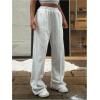 imageSOLY HUX Womens High Waisted Baggy Sweatpants Drawstring Wide Leg Loose Pants with PocketsPure Grey