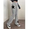 imageSOLY HUX Womens High Waisted Bootcut Flare Leggings Y2k Yoga Sweatpants StreetwearGrey Star