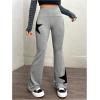 imageSOLY HUX Womens High Waisted Bootcut Flare Leggings Y2k Yoga Sweatpants StreetwearGrey Star