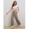 imageSOLY HUX Womens Plaid Sweatpants Drawstring High Waisted Straight Leg Long Pants with PocketsMulticoloured Plaid