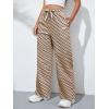 imageSOLY HUX Womens Plaid Sweatpants Drawstring High Waisted Straight Leg Long Pants with PocketsMulticoloured Plaid