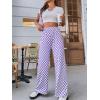 imageSOLY HUX Womens Plaid Sweatpants Drawstring High Waisted Straight Leg Long Pants with PocketsPurple Plaid