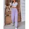 imageSOLY HUX Womens Plaid Sweatpants Drawstring High Waisted Straight Leg Long Pants with PocketsPurple Plaid