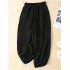 imageSOLY HUX Womens Plus Size Baggy Jogger Pants Drawstring High Waisted Loose Sweatpants with Pocket Pure Black 4XLarge Plus