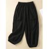imageSOLY HUX Womens Plus Size Baggy Jogger Pants Drawstring High Waisted Loose Sweatpants with Pocket Pure Black 4XLarge Plus
