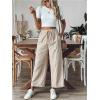 imageSOLY HUX Womens Striped Pants Tie Front High Waisted Wide Leg Pants with PocketsMulticoloured Striped