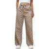 imageSOLY HUX Womens Plaid Sweatpants Drawstring High Waisted Straight Leg Long Pants with PocketsMulticoloured Plaid