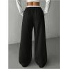 imageSOLY HUX Girls Drawstring Waist Baggy Sweatpants Wide Leg Casual Loose Long PantsPure Black
