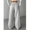 imageSOLY HUX Girls Drawstring Waist Baggy Sweatpants Wide Leg Casual Loose Long PantsPure Grey