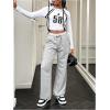 imageSOLY HUX Girls Drawstring Waist Baggy Sweatpants Wide Leg Casual Loose Long PantsPure Grey