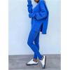 imageSOLY HUX Womens 2 Piece Outfits Long Sleeve Split Hem Sweatshirt and Leggings Pants SetSolid Blue