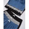imageSOLY HUX Womens 3 Sets Cami Pajamas Sleeveless Camisole Top and Pants PJ Set LoungewearBlue Grey Black