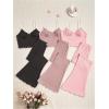 imageSOLY HUX Womens 3 Sets Cami Pajamas Sleeveless Camisole Top and Pants PJ Set LoungewearPink Black Multi