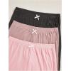 imageSOLY HUX Womens 3 Sets Cami Pajamas Sleeveless Camisole Top and Pants PJ Set LoungewearPink Black Multi