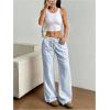 imageSOLY HUX Womens Drawstring Straight Leg Baggy Pants Casual Lounge Pants Trousers with PocketLight Blue