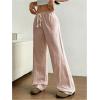 imageSOLY HUX Womens Drawstring Straight Leg Baggy Pants Casual Lounge Pants Trousers with PocketSolid Khaki