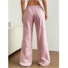 imageSOLY HUX Womens Drawstring Straight Leg Baggy Pants Casual Lounge Pants Trousers with PocketSolid Red