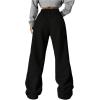 imageSOLY HUX Womens Elastic High Waisted Sweatpants Wide Leg Baggy Fleece Lined Pants with PocketsSolid Black