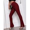 imageSOLY HUX Womens Elegant Ribbed Knit Sleeveless V Neck Bodycon Pencil Midi Dress Solid Long Summer Tank DressesBurgundy Plaid